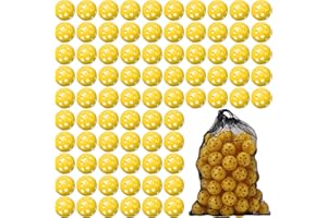 MiniInflat 80 Pack Practice Golf Balls Limited Flight 42 mm Golf Training Airflow Hollow Plastic Ball for Women Men Indoor Outdoor Driving Range Swing Practice Home