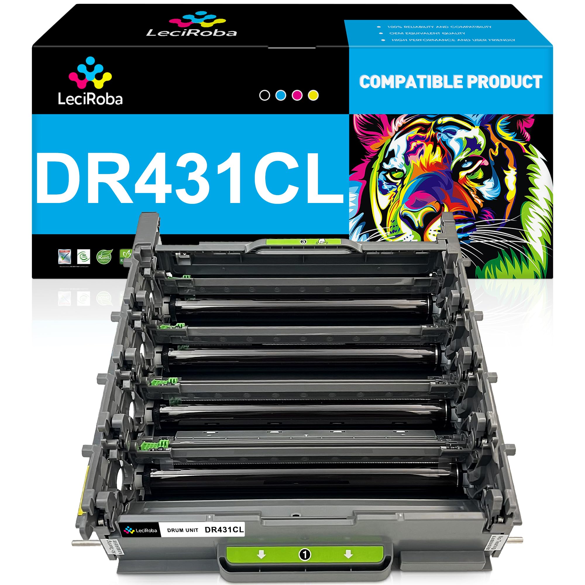 Photo 1 of LeciRoba DR431CL Drum Unit Replacement for Brother DR431CL DR-431CL Drum Unit for MFC-L8610CDW MFC-L8900CDW HL-L8360CDW HL-L8360CDWT MFC-L8610CDW HL-L8260CDW MFC-L8895CDW (BCMY, NOT Toner Cartridge)