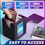 UAONO Card Deck Box MTG Commander Display Holds 100+ Cards PU Leather view 2