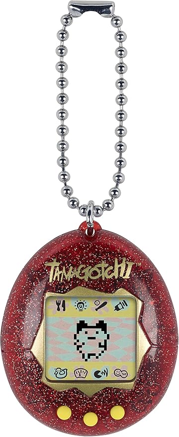 Tamagotchi Electronic Game, Red Glitter 
