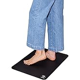 Earthing Grounding Mat for Feet, Energy, Pain Relief, Inflammation, Balance, Wellness - Earthing Mat for Home and Work - 15 Foot Earthing Mat Grounding Pad, Conductive Carbon - 24" x 16" (White Logo)