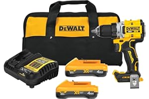 DEWALT 20V MAX XR Brushless Cordless 1/2 in. Drill Driver Kit With DEWALT POWERPACK Batteries and Charger (DCD801QQ2)