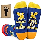 Dragon Gifts For Women - Fun Dragon Socks, Perfect For Teens And Adults, Unique Christmas Gifts And Stocking Stuffers For Women And Men, Comical And Comfy Outfit Addition