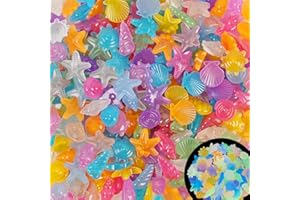 Kaiyuan Dynasty 100pc Sea Glow in The Dark Rocks Aquarium Glow Stones Rocks for Fish Tank Glow Pebbles for Fairy Garden,Yard,Bonsai,DIY Crafts,Color
