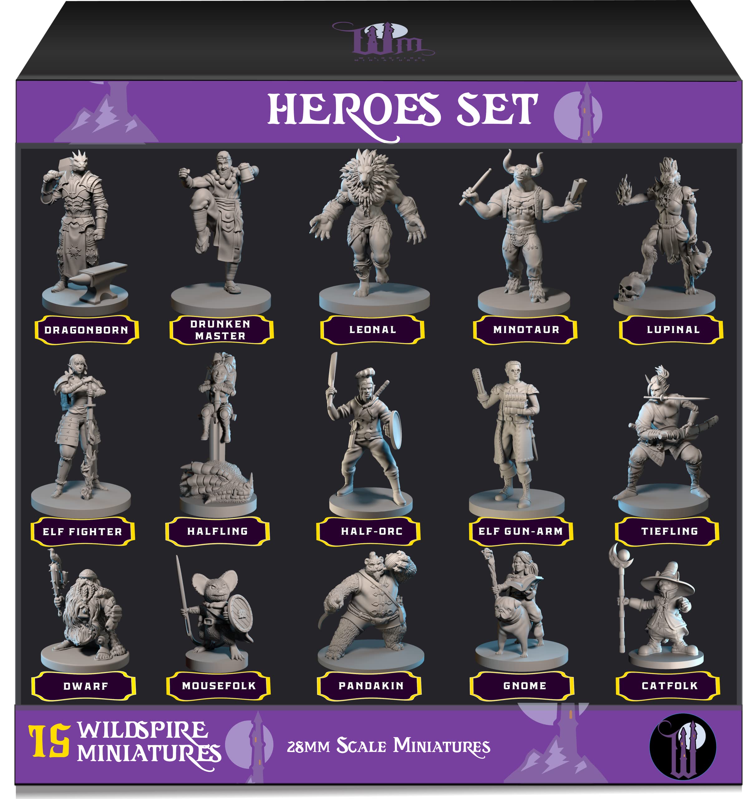 Dnd Mini Rake Mua Hero, NPC Miniatures for DND Miniatures 28mm Unpainted D&D ...