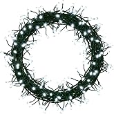 Holiday Bright Lights Indoor/Outdoor 15' 270L Big Seed Cluster Connectable Lights Pure White