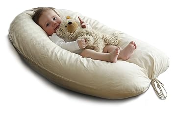 DEIN BIOSTILLKISSEN - 100% natürliches Stillkissen mit Bezug aus Bio-Baumwolle und Füllung aus Kapok. Perfekt als Lagerungski