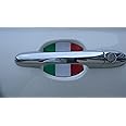 Italian Flag Car Auto Door Handle Trim Molding Scratch Protector 2 Door Pack