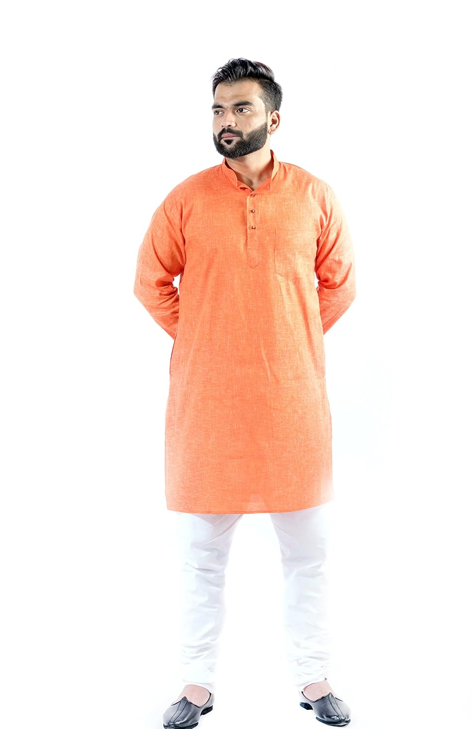 anjani ethnic cotton round neck full sleeve kurta for men