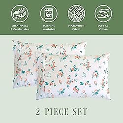 Elegant Comfort Ultra Soft Set of 2 Floral Print