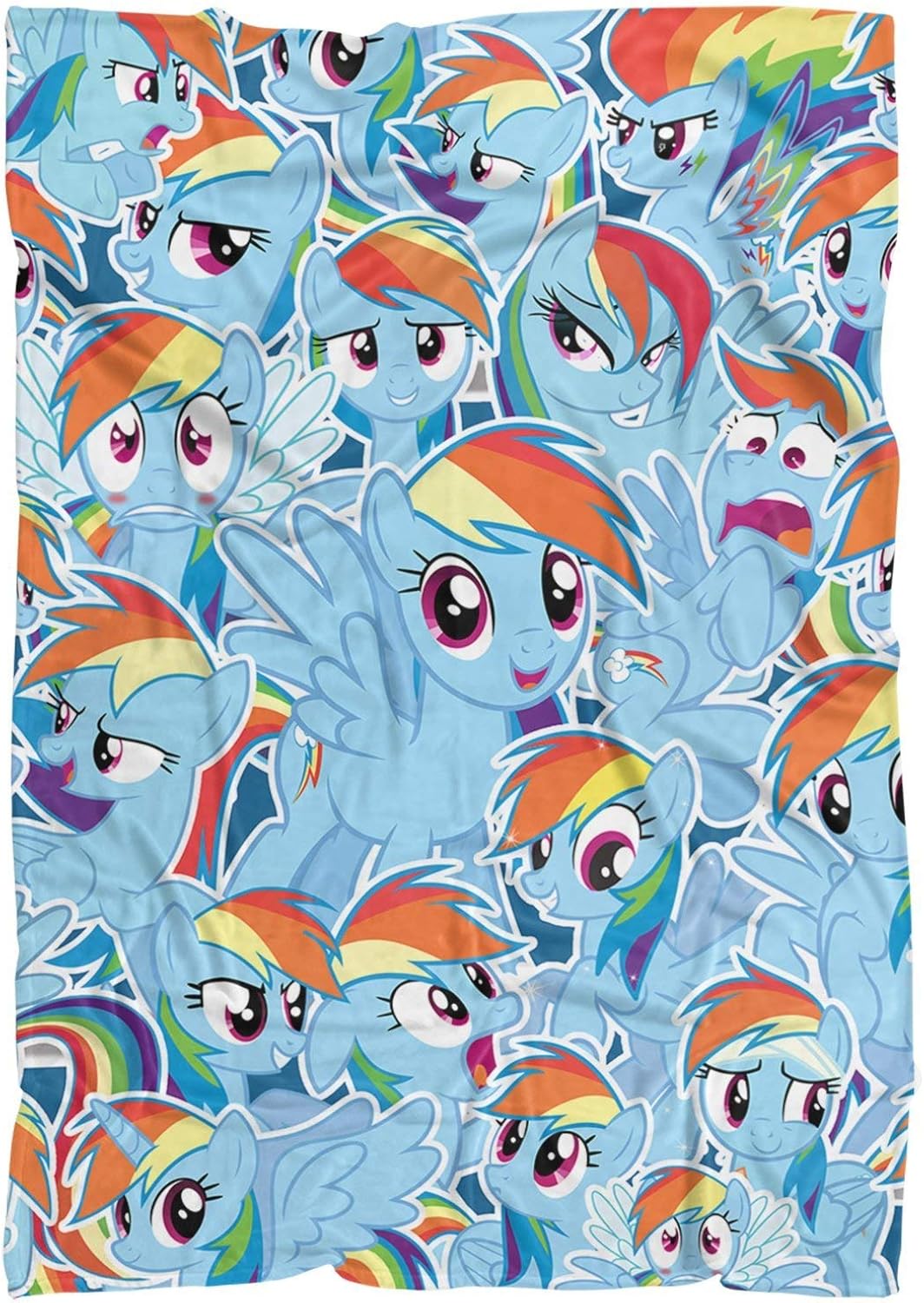 Rainbow Dash Fluffy Micro Fleece Throw Blanket