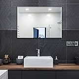 Ruomeng Wall Mirror Beveled Edge Frameless Mirror