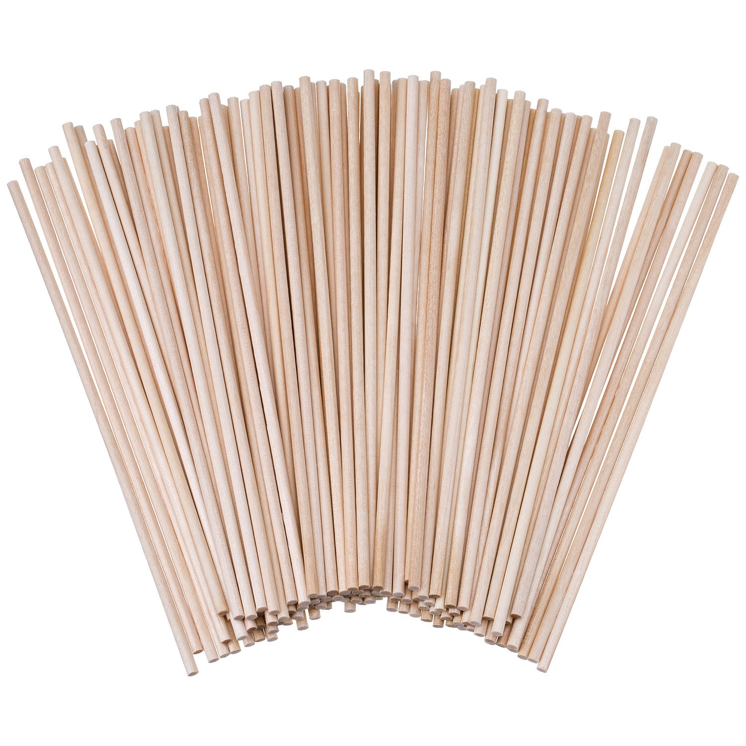 eBoot Unfinished Natural Wood Craft Dowel Rods 100 Pack (6 x 6 x 1/ 8