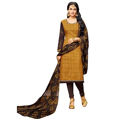 chanderi silk dress material amazon Buy EthnicJunction Women's Chanderi Silk Embroidered Unstitched Salwar Suit Dress Material with Dupatta at Amazon.in