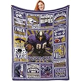 Football Blanket Football Fan Gifts for Men Women Kids Football Team Fans Blanket Super Cozy Soft Lightweight Travel Throw Blanket for Living Room 60" X 50"
