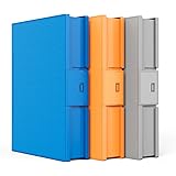 Inateck 3.5 Inch Hard Drive Case HDD Protective Box with Shockproof Dustproof and Anti-static Function, Storage Case for 3.5 inch HDDs, 3 Pack, Orange/Blue/Gray (HPFx3)