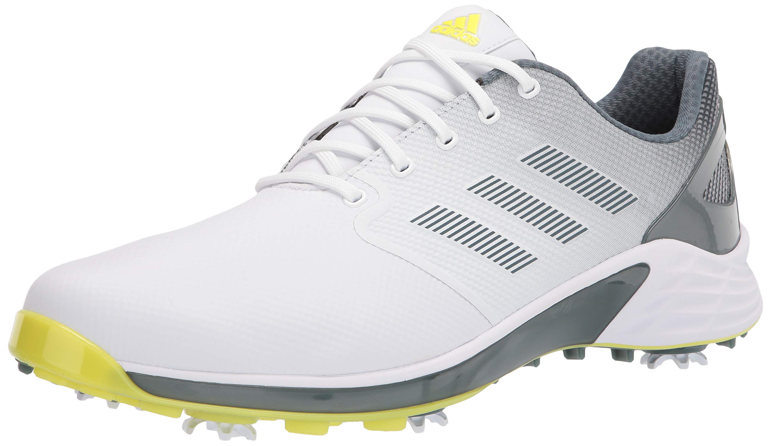 adidas Men's ZG21 Golf Shoes, Footwear White/Acid Yellow/Blue Oxide, 7 Image