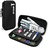 Arttodo Golf Glove Case with Glove Shaper, Golf Accessories Storage Case for Tees, Ball Markers, Phone, Hard Shell Golf Bag Organizer for Golfers. A Golf Bag Accessories Must Have