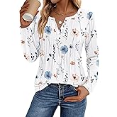 Zeagoo Womens Long Sleeve Tops 2026 V Neck Pleated Shirts Dressy Casual Tunic Blouses Loose Fit Fall Fashion Clothes