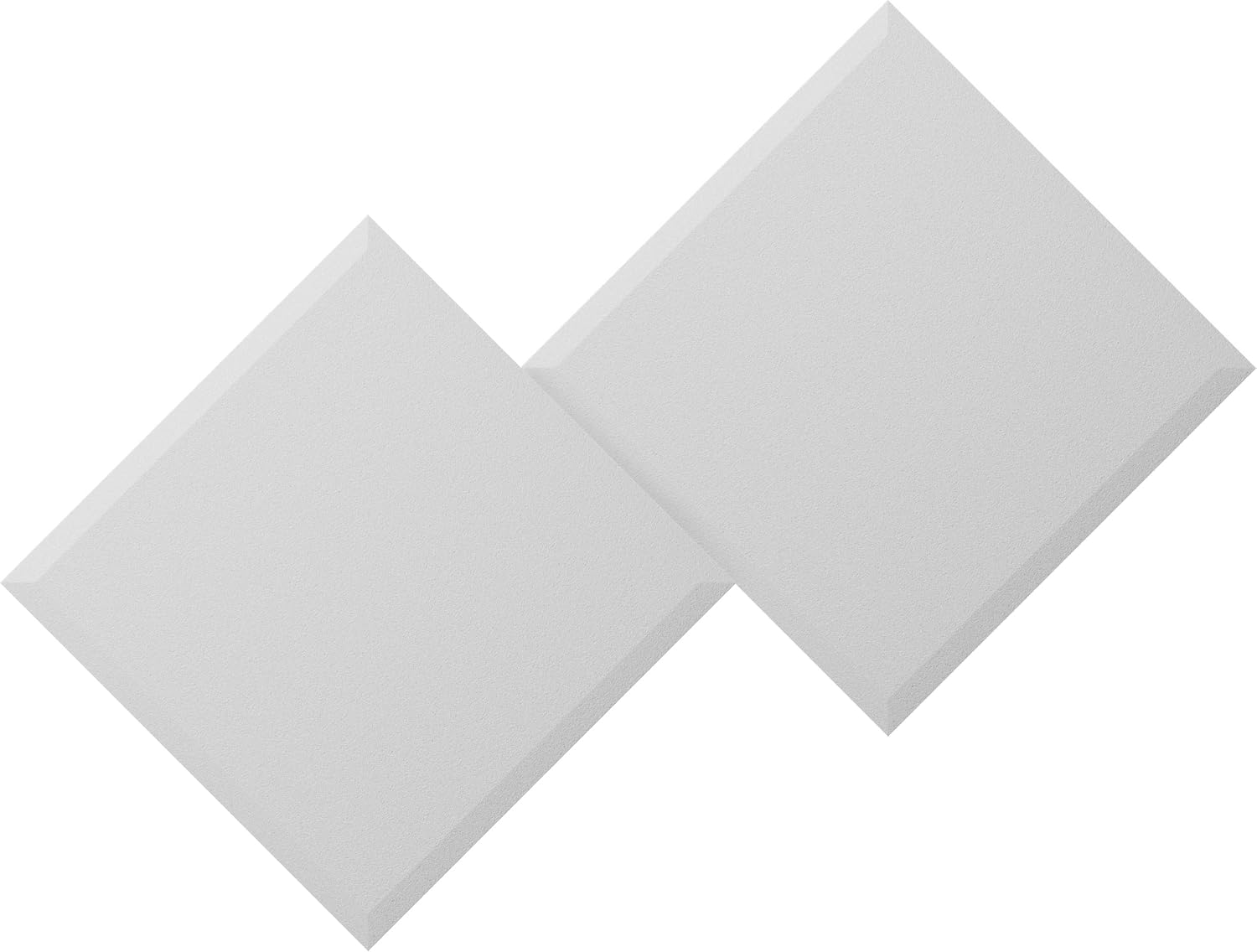 Aurora Acoustic Panels Polaris QuietFoam 8-Pack 24x24x2 Acoustic Melamine Foam Sound-Absorbent Panel, Pro Recording Studios, Classrooms, Gyms, Home Theaters, Beveled Edge, Gray, Grey (AP2424BG)