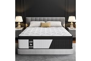 VIPNOW 12 Inch Mattress Queen Size - 2025 Upgraded Hybrid Cooling Gel Memory Foam & Pocket Coils, Medium Firm Mattress in a Box for Back Neck Pain Relief, Motion Isolation, Edge Support, Breathable, White
