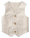 Gymboree Boys' Little 3-Button Linen Vest, Light