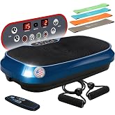 Lifepro Waver Mini Vibration Plate Exercise Machine with Resistance Bands | Compact Design, 99 Speed Levels, 10 Presets, Non-