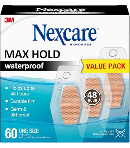 Amazon.com: Nexcare Advanced Healing Waterproof Bandages, Assorted