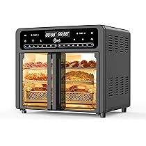 PwZzk 25.4QT Dual Zone Air Fryer Toaster Oven Combo, French
