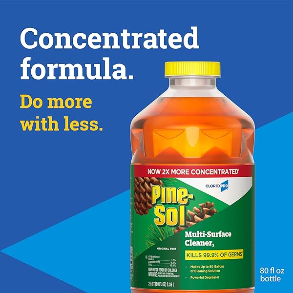 PINE-SOL MULTI-SURFACE CLEANER, CLOROXPRO, 2X CONCENTRATED FORMULA, ORIGINAL PINE, 80 FL OZ