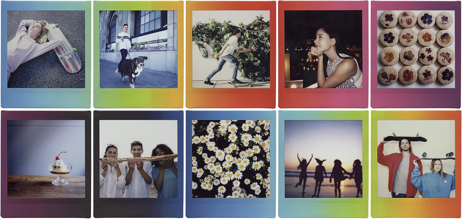 instax SQUARE instant film Rainbow border, 10 shot pack, suitable for all instax SQUARE cameras and printers - Image 4