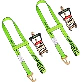 Mimanchi Wheel Lift Straps, Tie Down Ratchet Strap for JerrDan MPL, 2Pcs | 2" X10' Quick-Pick Wheel Lift Strap with Finger Hook Ratchet fit Jerr-Dan MPL Element Tire Basket Strap with Side Hook