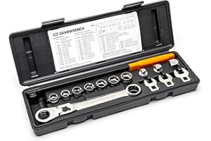 GEARWRENCH 15 Pc. Serpentine Belt Tool Set with Locking Flex Head Ratcheting Wrench - 89000