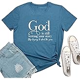 SELECTEES Women God is Still Tee Cute Graphic T Shirts