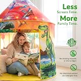 W&O Dinosaur Discovery Kids Tent with Roar Button LED Lights Toy Dinosaurs view 7