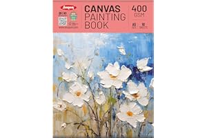 Anupam Canvas Pad Acrylic Gesso Primed Acid Free 400Gsm 10 Sheets for Acrylic Painting and Oil Painting (A5)