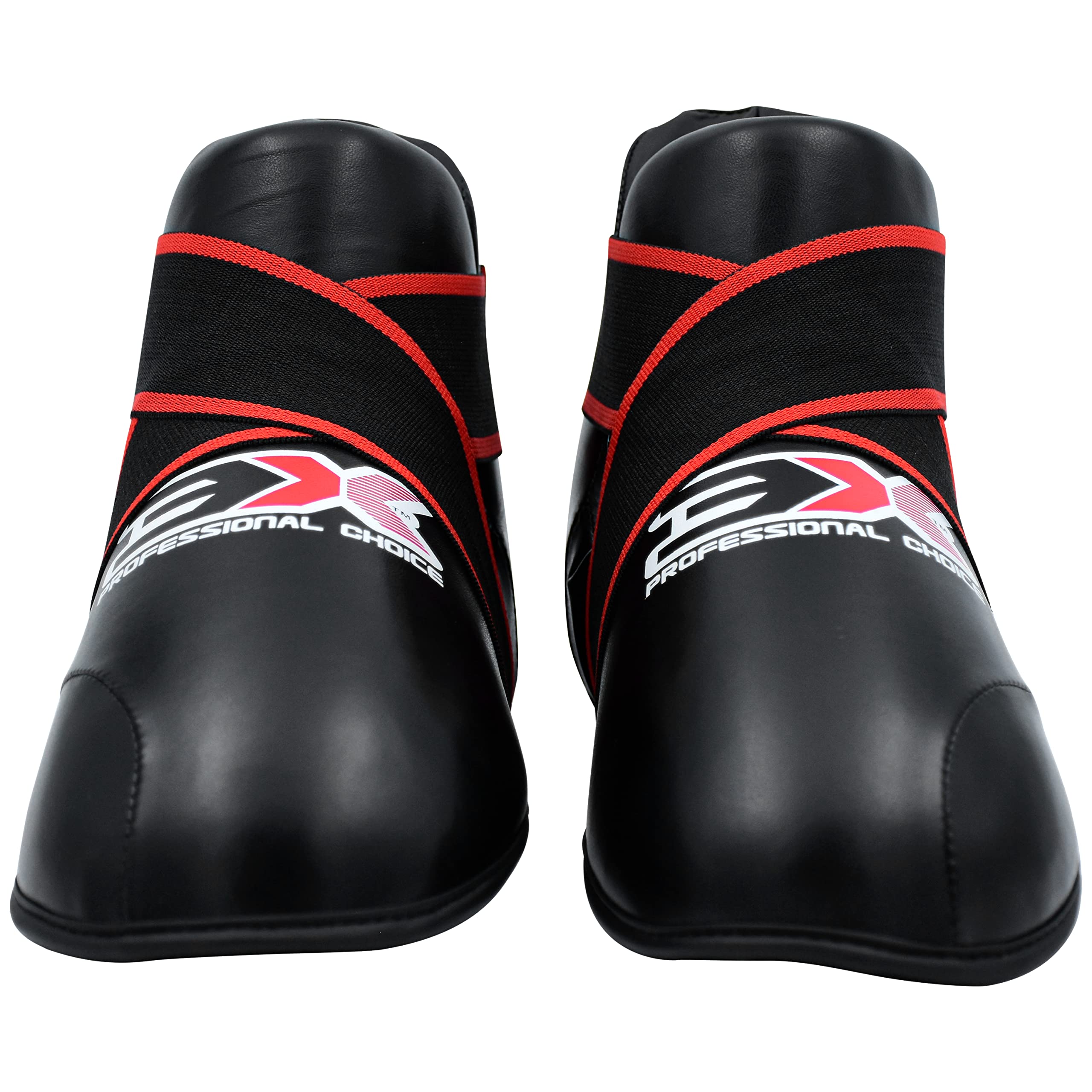 Karate Boots Taekwondo Martial Arts Sparring Kick Boxing Tai-Chi Foot Protector Boots Soft Cushion Layers Sew by Hand Black