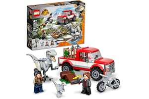 LEGO Jurassic World Blue and Beta Velociraptor Capture 76946 - Features Truck, 2 Indoraptor Dinosaur Toys, Action Minifigures, Dominion Movie Inspired Set, Great Gift for Kids Aged 6+ Years
