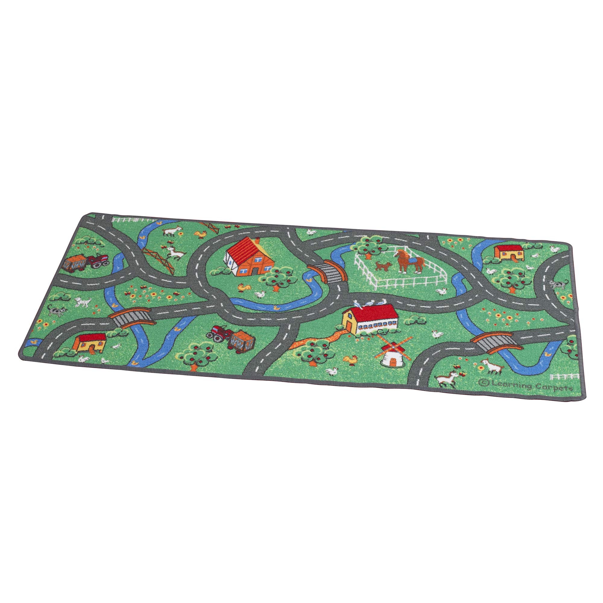 Learning Carpets Childrens Non-Slip Carpet-Countryside, Polyproylene