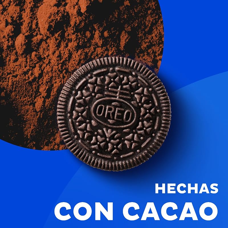 Biscoitos de cacau originais oreo recheados com creme sabor baunilha 154g