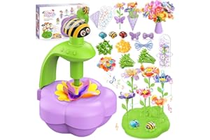 Fabric Flower Bouquets Toys, DIY Arts and Crafts Kit Toys for Kids Ages 4-8, Preschool Educational Activity Toy, Toddler Girl