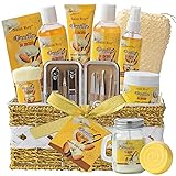 Bath & Body Gift Set, 19pcs Vanilla & Honey Almond