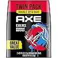 AXE Dual Action Body Spray Deodorant for Long Lasting Odor Protection Essence Black Pepper & Cedarwood Mens Deodorant Formulated Without Aluminum 4.0 oz, Twin Pack