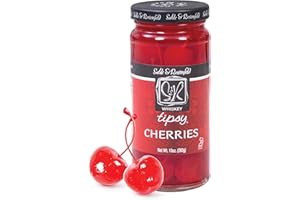 Sable & Rosenfeld Whisky Tipsy Cherries for Old Fashioned Cocktails, 10 oz Jar (Pack of 1), Kosher, Gluten-Free Garnish for Manhattans & Desserts