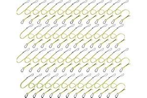 BearTOOLS Tool Lanyard with Buckle Strap – Clip Bungee Cord – Heavy Duty Screw Locking Carabiner – Fall Protection and Safety – Adjustable Loop End – Tough Tether – Construction - 09250YS (50 Pack)