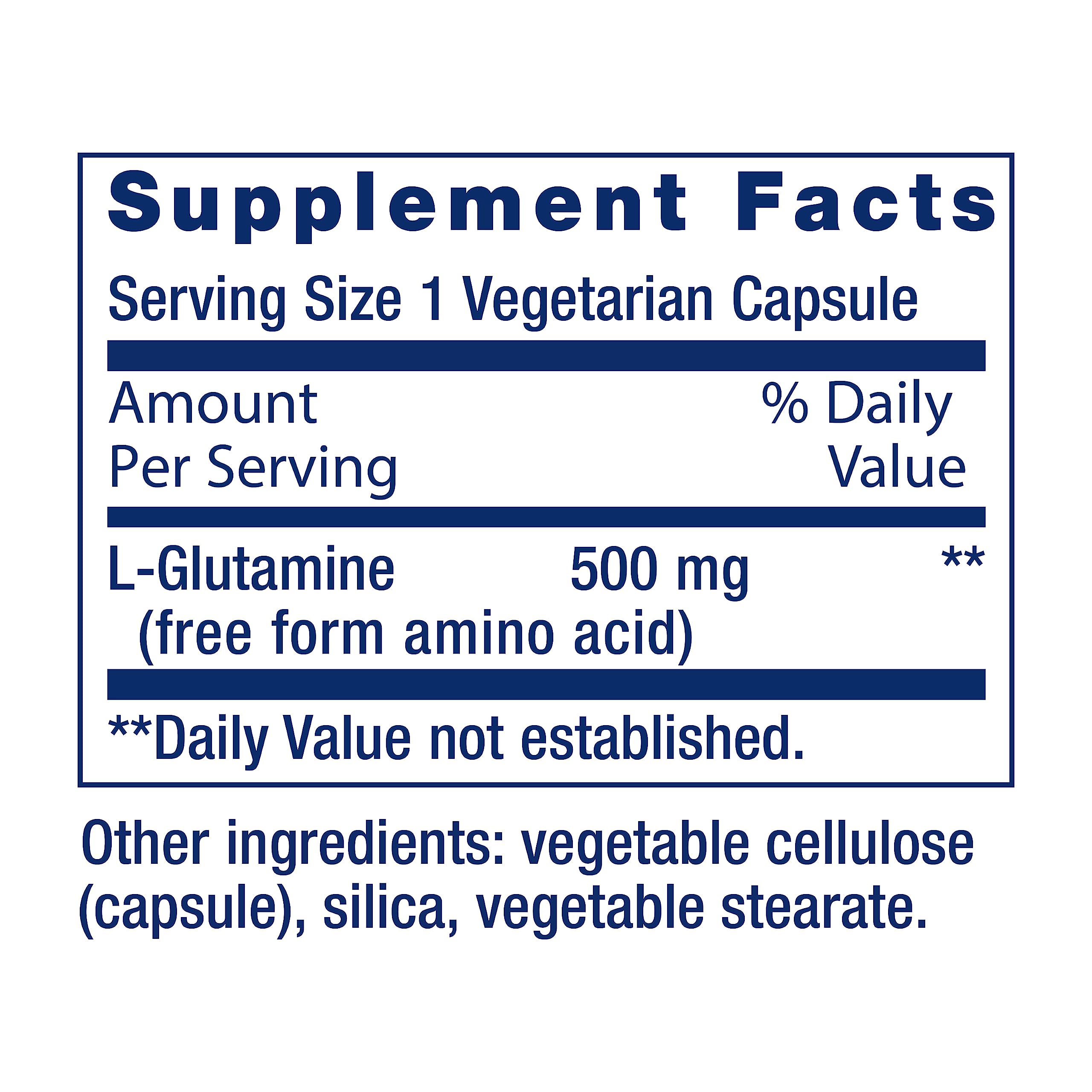 Life Extension L-Glutamine, 500 mg L-glutamine, Amino Acid, Supports Muscle Health and Immune Health, Gluten-Free, Non-GMO, 100 Vegetarian Capsules