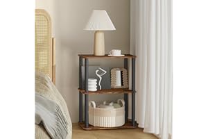 VASAGLE Superfast Toolless Assembly, 3-Tier Shelf for Living Room, Standing Shelf, Bookshelf, Bedroom, Kitchen, 9.4 x 15 x 27