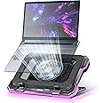 AICHESON Gaming Laptop Cooling Pad with Powerful Cooler Fans, RGB Lighting and Phone Holder for 15-19 inch Laptops and PC Computers