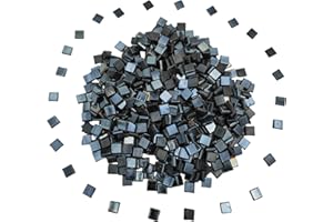 YUUDAR 500g/1.1LB Iridescent Glass Mosaic Tile Pieces,2/5 inch Easy Cut for DIY Stained Glass Tiles Mosaic Making Supplies (AW78)