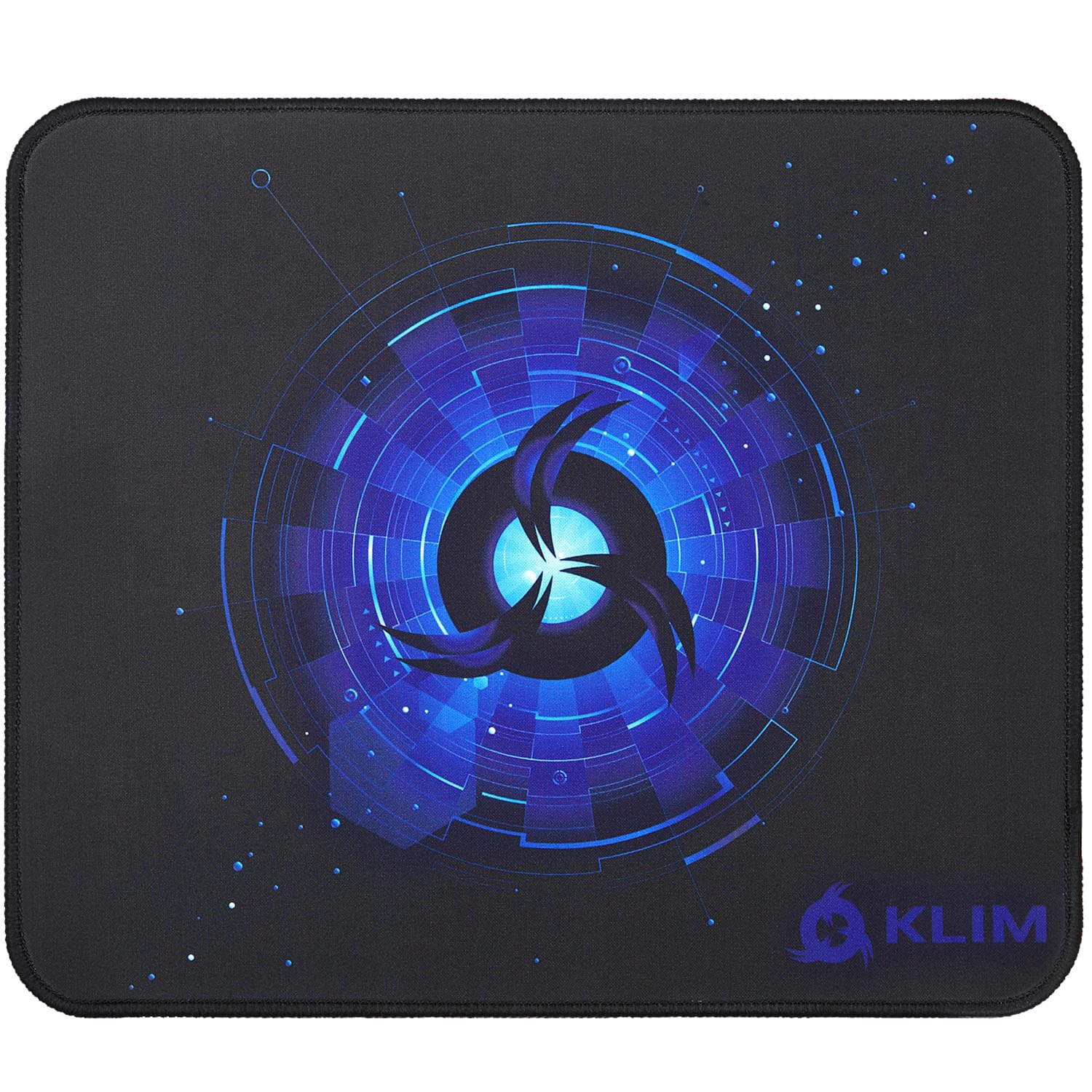 KLIM Mousepad M - Extended surface - Large Gaming Mousepad - Non-slip Rubber Base - High Precision Textured Surface - 320 x 270 x 4 mm - Blue